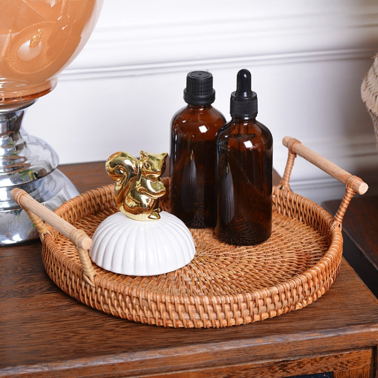 GP23 Braided Sweet Vegetable Fruit Snack Storage Tray Basket, Size: S