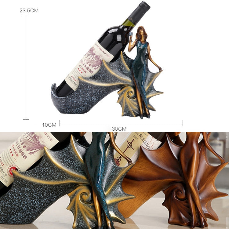 Blonde Shape Creative Red Wine Shelf Drain Rack Bottle Holder Ornament Resin Home Decoration