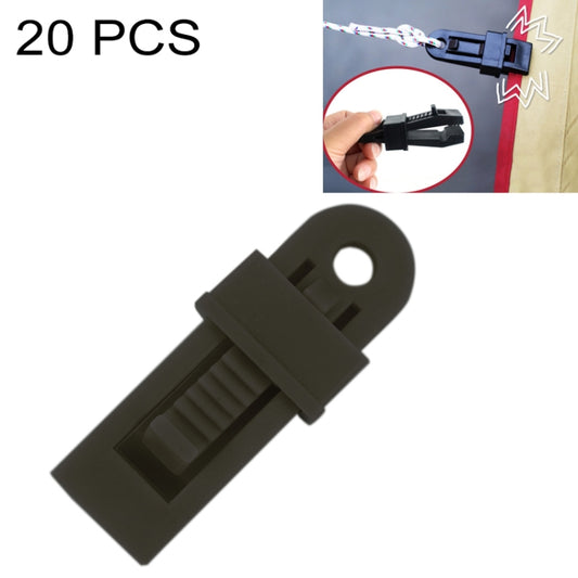 20 PCS Outdoor Tent Awnings Windproof Fixing Clip Multifunctional Wind Rope Buckle