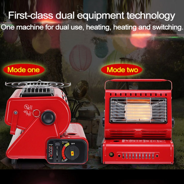 Multifunctional Portable Outdoor Camping Trip Gas Heater Gas Stove Burner, Powered by Dual Gas Tank (Not Included)