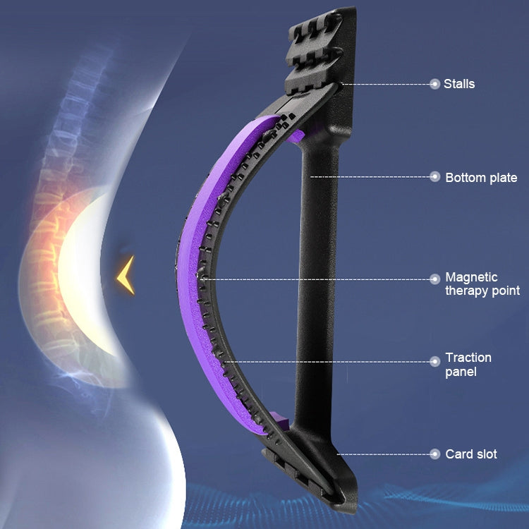 Lumbar Traction Stretching Device Posture Corrector Waist Support Spine Pain Relief Back Massage Stretcher