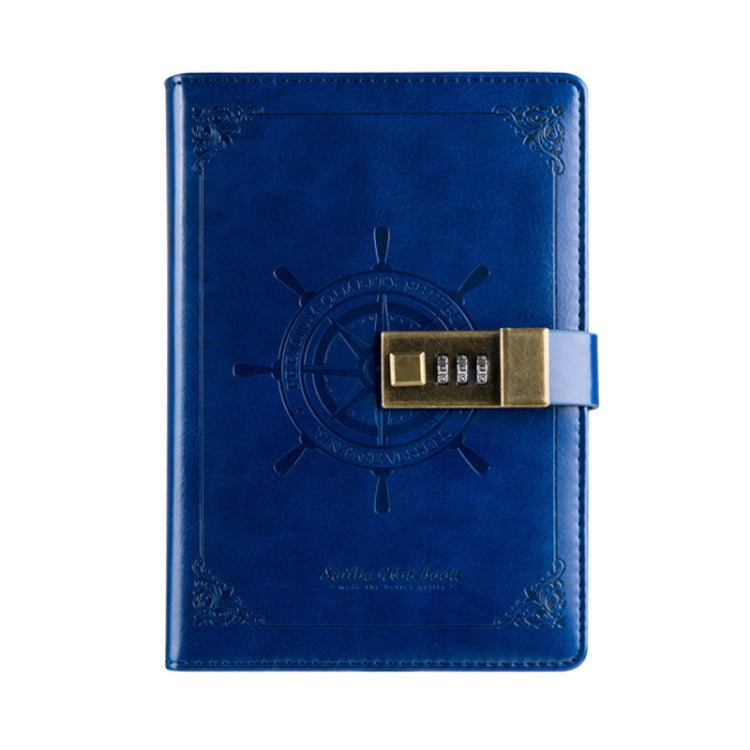 B6 Retro PU Cover Sailor Notebook Diary Book with Password Lock