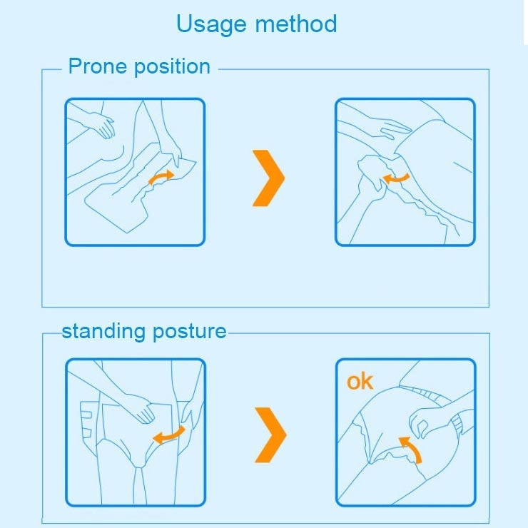 KANG YI DOCTOR Adult Diapers Cloth for Disabled Old Women and Men Disposable Nappy Incontinence, L, Suitable for waistline: 1.7-2.5 Feet