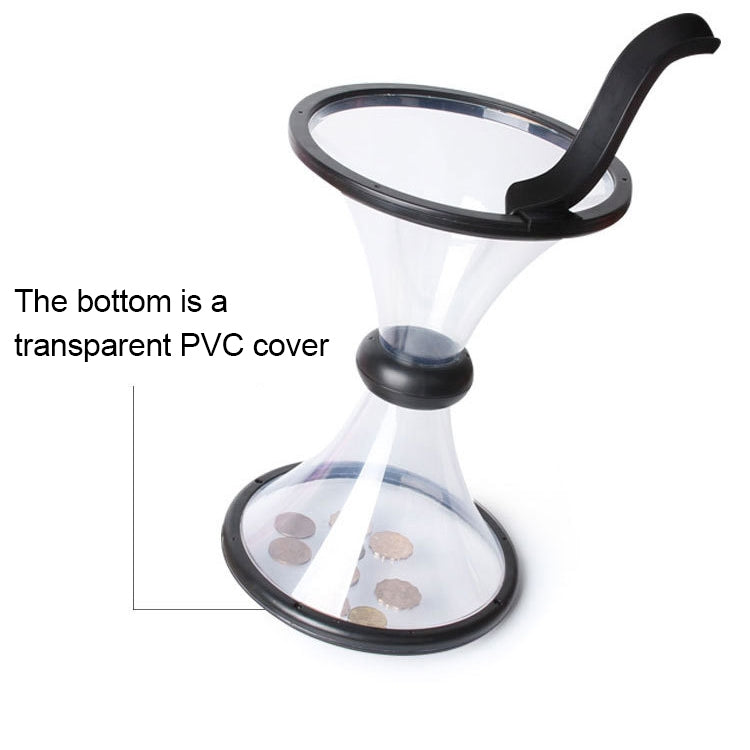 Vortex Bank Decompression Transparent Funnel Gravity Rotating Coin Storage Box