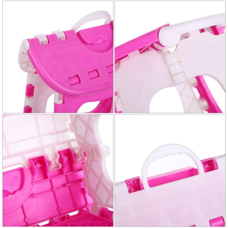 Outdoor Portable Sitting Plastic Folding Stool Fishing Useful Stool, Random Color Delivery