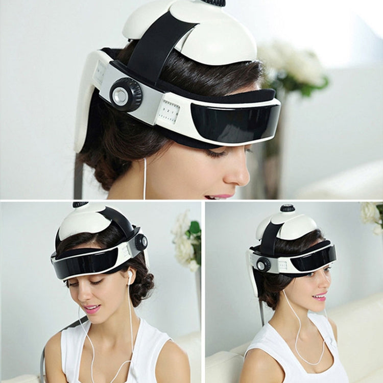 Electronic Air Pressure Head Massager, Relaxed Music Helmet Massager, US Plug