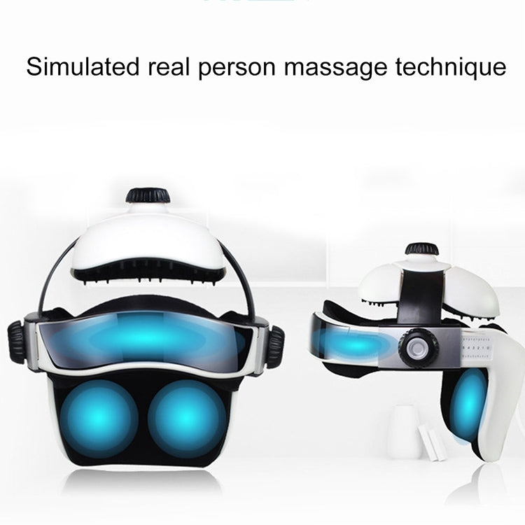 Electronic Air Pressure Head Massager, Relaxed Music Helmet Massager, US Plug