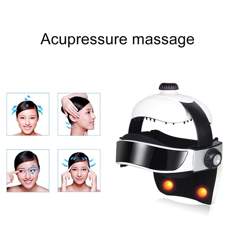 Electronic Air Pressure Head Massager, Relaxed Music Helmet Massager, US Plug