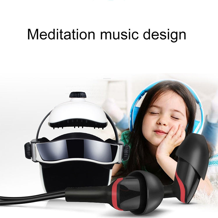 Electronic Air Pressure Head Massager, Relaxed Music Helmet Massager, US Plug