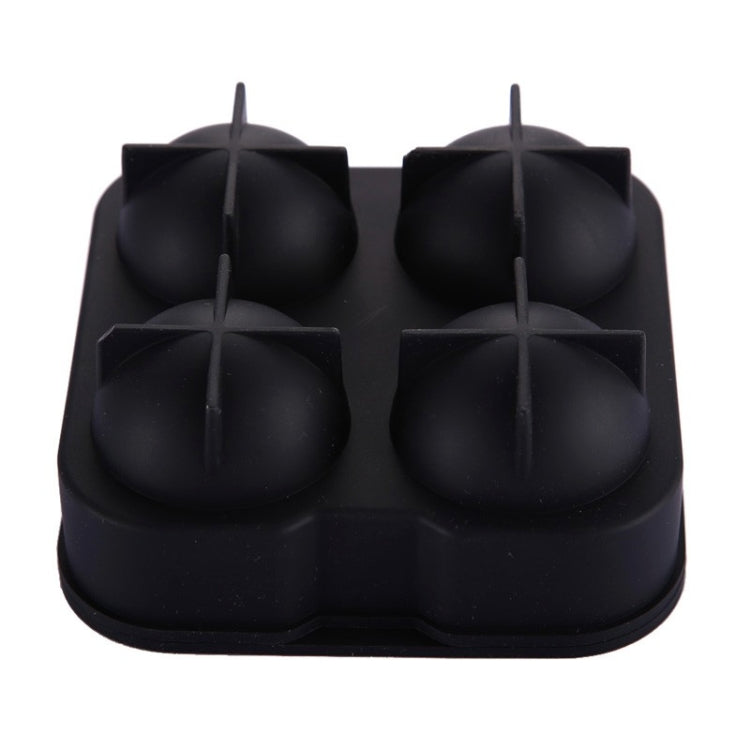 Ball Shape 4-Grid Silicone Ice Cube Mold