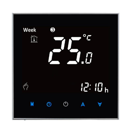 BHT-2001 3A Load Water Heating Type LCD Digital Heating Room Thermostat, Display Clock / Temperature / Time / Week / Heat etc.