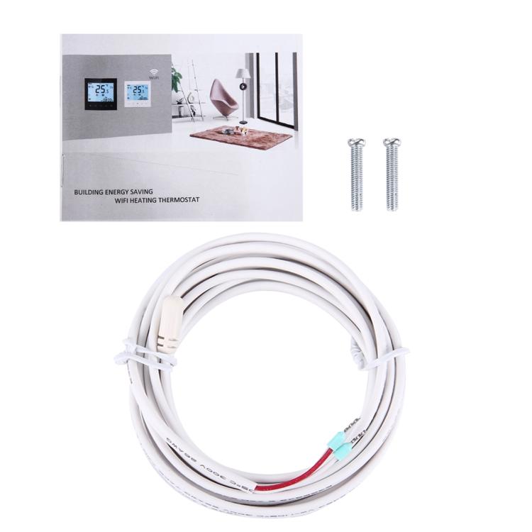 BHT-1000-GB-WIFI 16A Load Electronic Heating Type Touch LCD Digital WiFi Heating Room Thermostat with Sensor, Display Clock / Temperature / Periods / Time / Week / Heat etc.