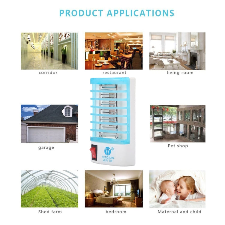 Efficient 4-LED Blue Light Mosquito Killer Night Lamp, US Plug, AC110V