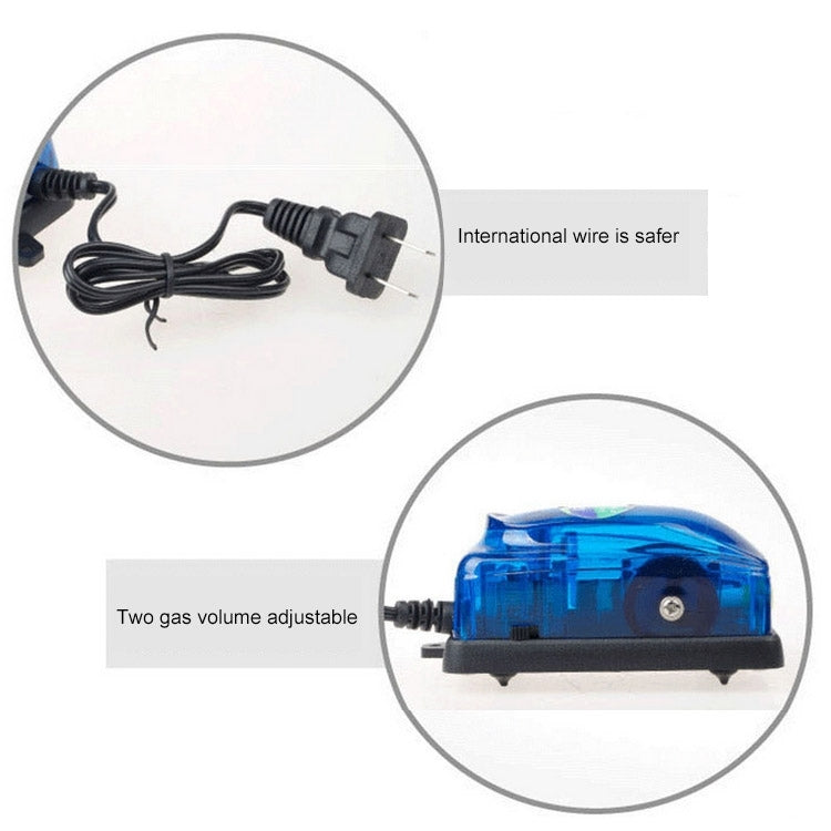 SOBO SB-348A 5W Double Outlets Adjustable Flow Aquarium Air Pump Fish Tank Oxygen Air Pump