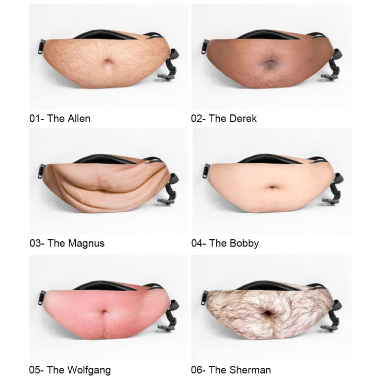 Creative Funny Anti-harassment Artificial Belly Shape Outdoor Bags, Multifunctional Portable Unisex Sports Belly Waist Bag