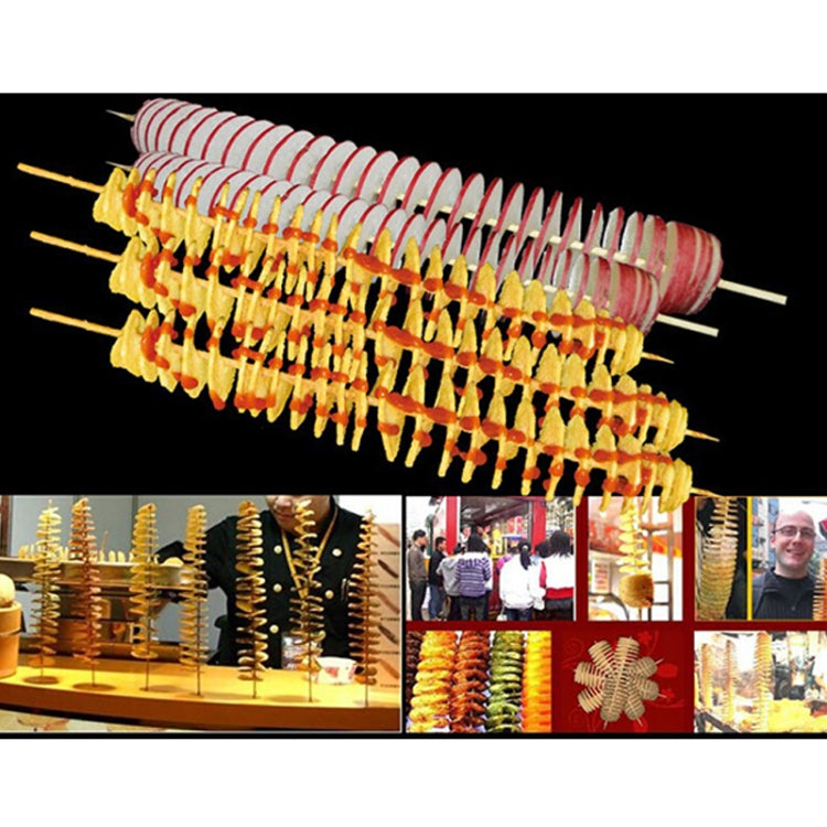 Stainless Steel Manual Spiral Tornado Tower Hand Shake Potato Rotary Chips Twister Slicer Cutter