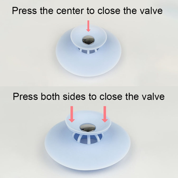 2 PCS Silicone Drain Stopper Deodorant Sink Bathtub Floor Drain Protector