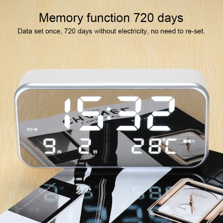 Multi-functional Large Screen LED Digital Music Alarm Clock with Time / Week / Temperature / Calendar Display & Remote Control, DC 5V