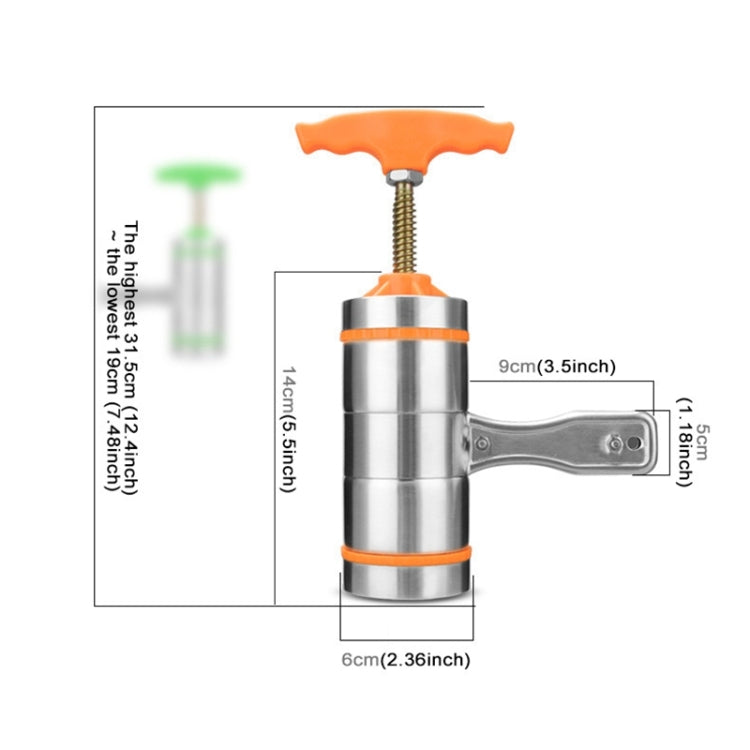 3 Molds Household Manually Small Stainless Steel Pressing Style Handhold Noodle Machine