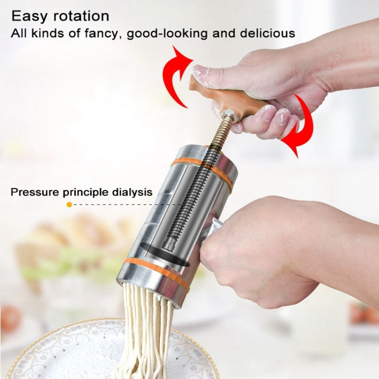 5 Molds Household Manually Small Stainless Steel Pressing Style Handhold Noodle Machine