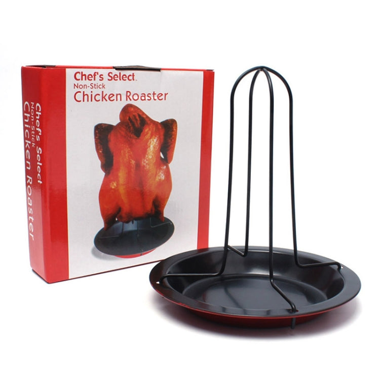 Outdoor camping Carbon Steel Upright Chicken Roaster Rack