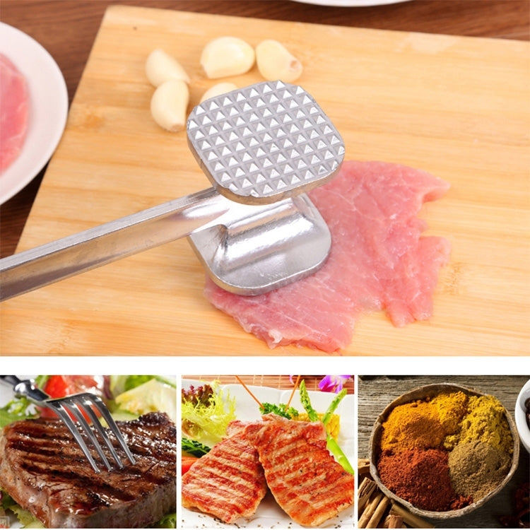 Aluminum Alloy Loose Tenderizers Meat Hammer Steak Pork Kitchen Tools, Large Size: 6.5 x 25.0cm