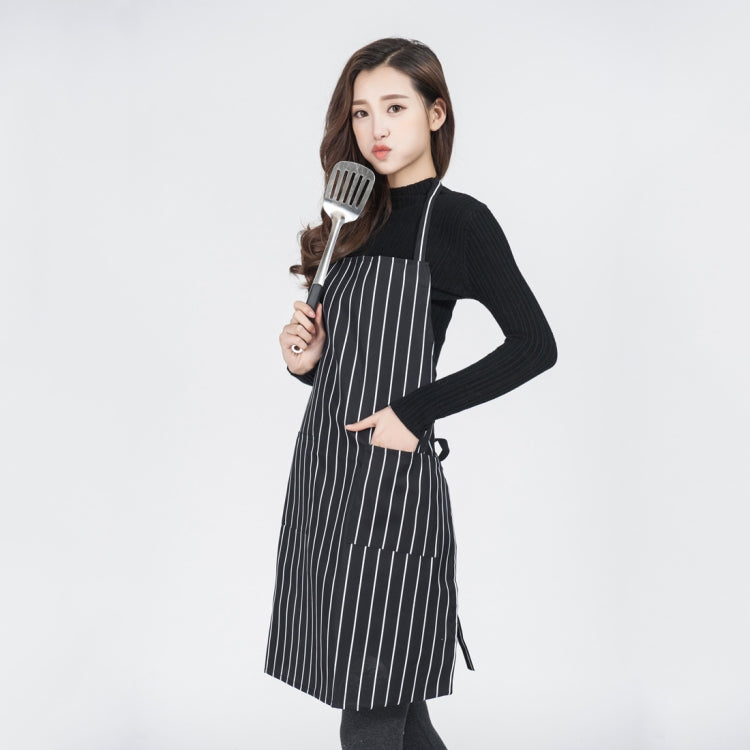 Black and White Stripes Unisex Chef Waiter Barista Aprons Work Aprons