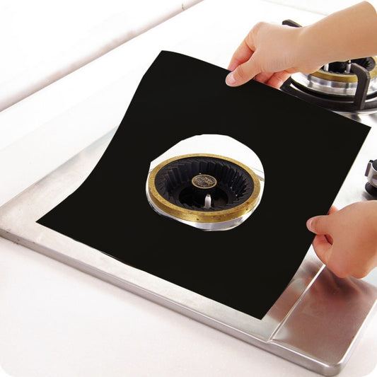 Gas Furnace Surface Ultra-thin Fibre Material Stovetop Protective Cleaning Pad, Size: 27*27cm, 0.12mm (Black)