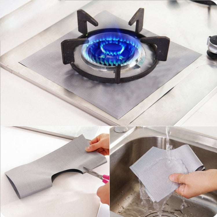 Gas Furnace Surface Ultra-thin Fibre Material Stovetop Protective Cleaning Pad, Size: 27*27cm, 0.12mm (Black)