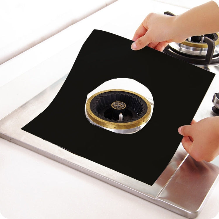 Gas Furnace Surface Ultra-thin Fibre Material Stovetop Protective Cleaning Pad, Size: 27*27cm, 0.2mm (Black)