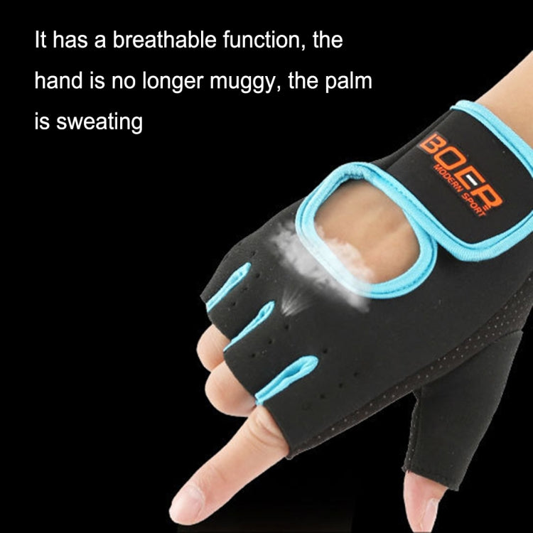 Unisex Half Finger Gloves Outdoors Riding Non-slip Breathable Sports Gloves, Size: S, Plamar: 16*12*3.0cm