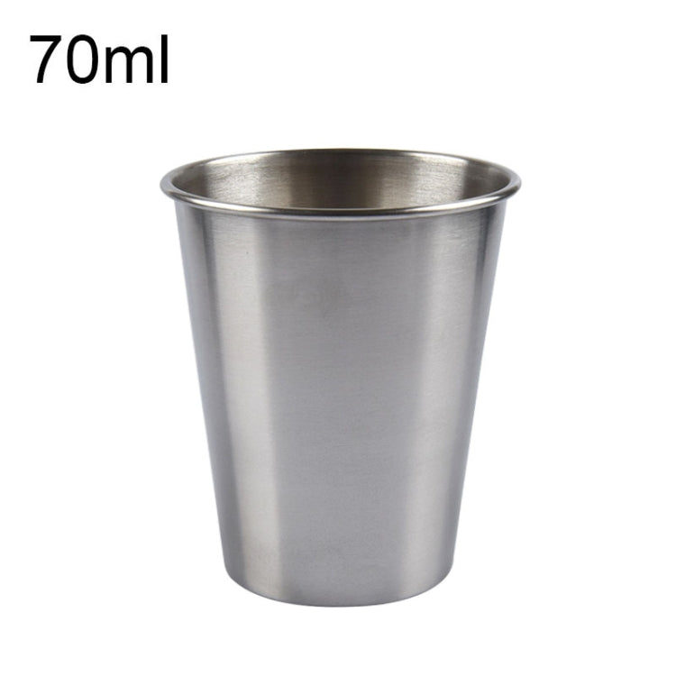 70ml Single Wall Electropolished Stainless Steel Brief Wine Cup(Silver)
