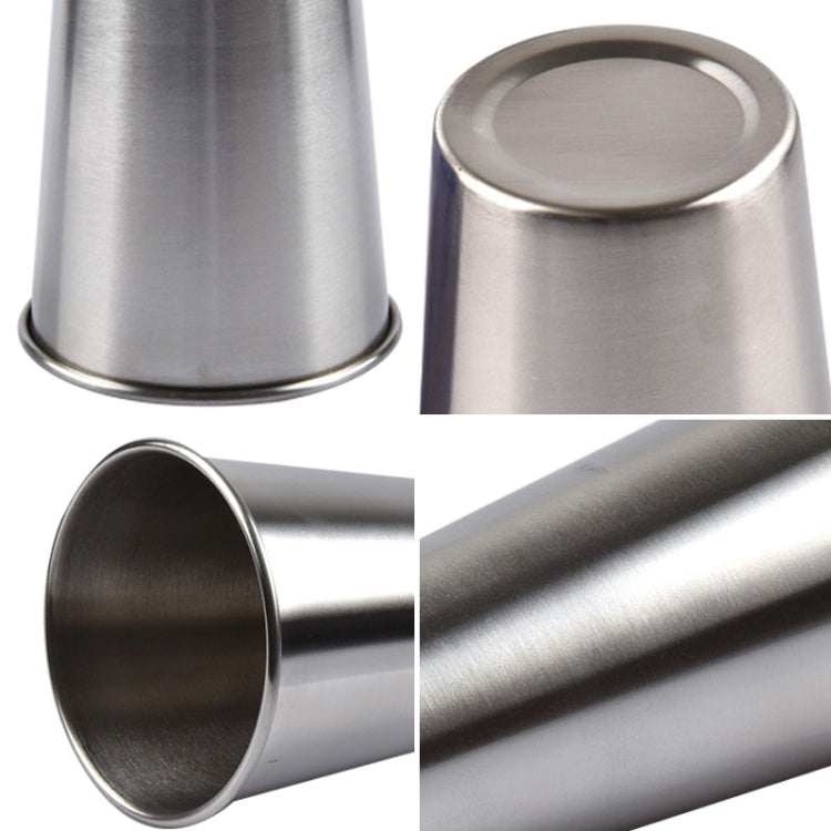 320ml Single Wall Electropolished Stainless Steel Brief Wine Cup(Silver)