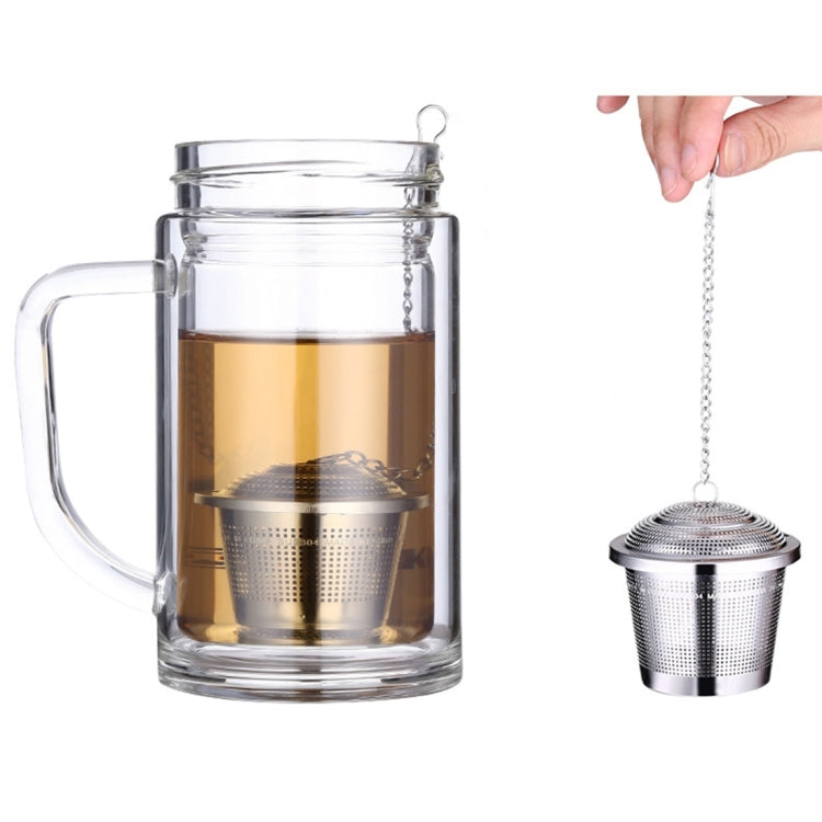 Stainless Steel Locking Spice Tea Strainer Mesh Infuser Tea Ball Filter, Large Size: 8 x 8cm
