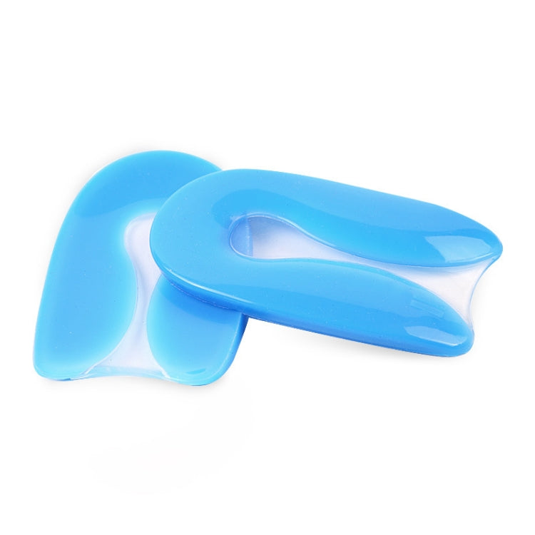 U-shaped Heel Pad Soft and Comfortable Shock Absorption Silicone Pad Insole, Size: M(35-39 Yards)