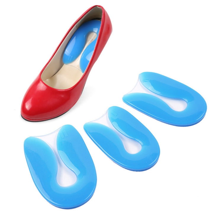 U-shaped Heel Pad Soft and Comfortable Shock Absorption Silicone Pad Insole, Size: M(35-39 Yards)