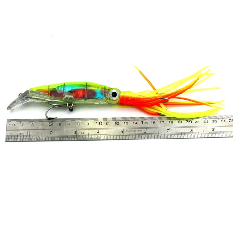 HENGJIA Octopus Shape Artificial Fishing Lures Bionic Fishing Bait with Hooks, Length: 14 cm, Random Color Delivery