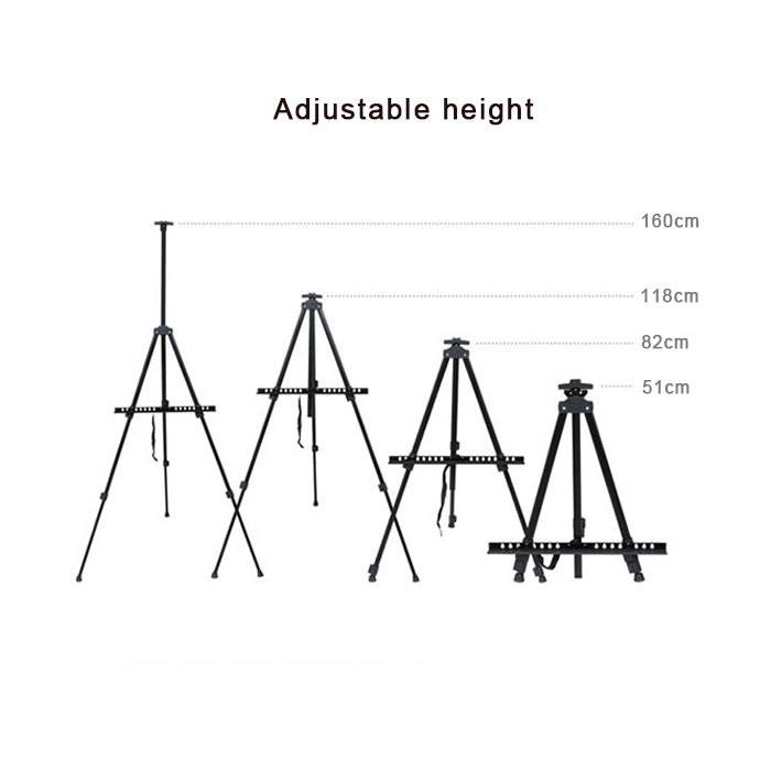 Portable Telescopic Metal Easel Tripod for Painting & Advertising Display