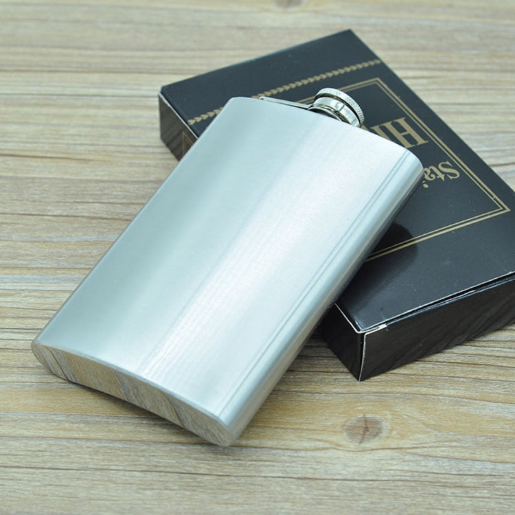 285mL (10oz) Outdoor Sports Handy Home Travel Wild Stainless Steel Portable Hip Flask(without Small Funnel)(Silver 285mL (10oz))