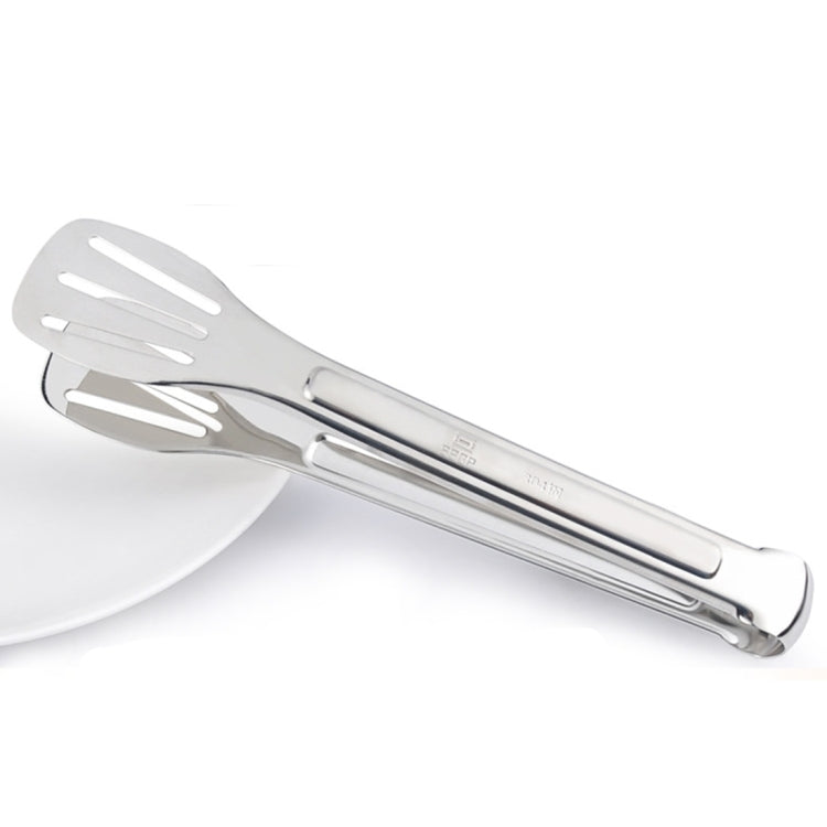 Stainless Steel Barbecue Steak Clip Tongs BBQ Roasting Shovels Leak Steak Shovel Spatula Food Clamp Bread Clips, Length: 24cm