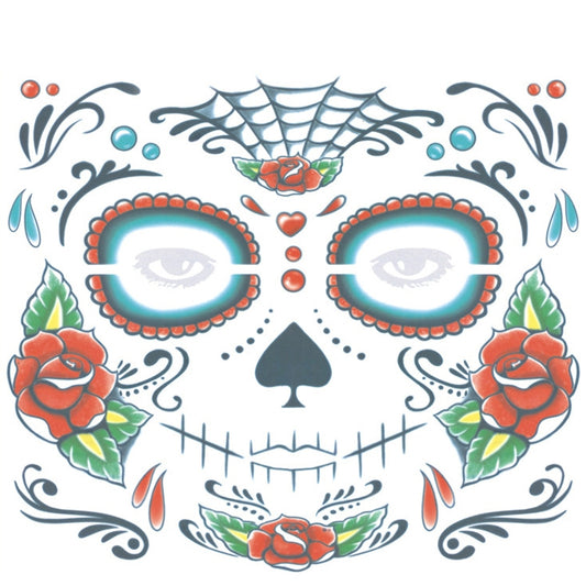 Halloween Waterproof Temporary Face Tattoo Stickers, Size: 240*210mm
