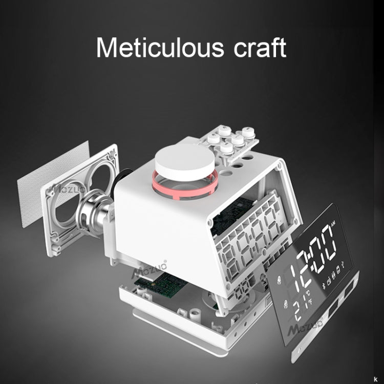K11 Bluetooth Alarm Clock Speaker Creative Digital Music Clock Display Radio with Dual USB Interface, Support U Disk / TF Card / FM / AUX, EU Plug