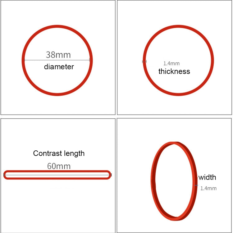 Red Sturdy Stretchable Elastic Rubber Bands Home School Office Supplies Stationery, 1KG Per Bag
