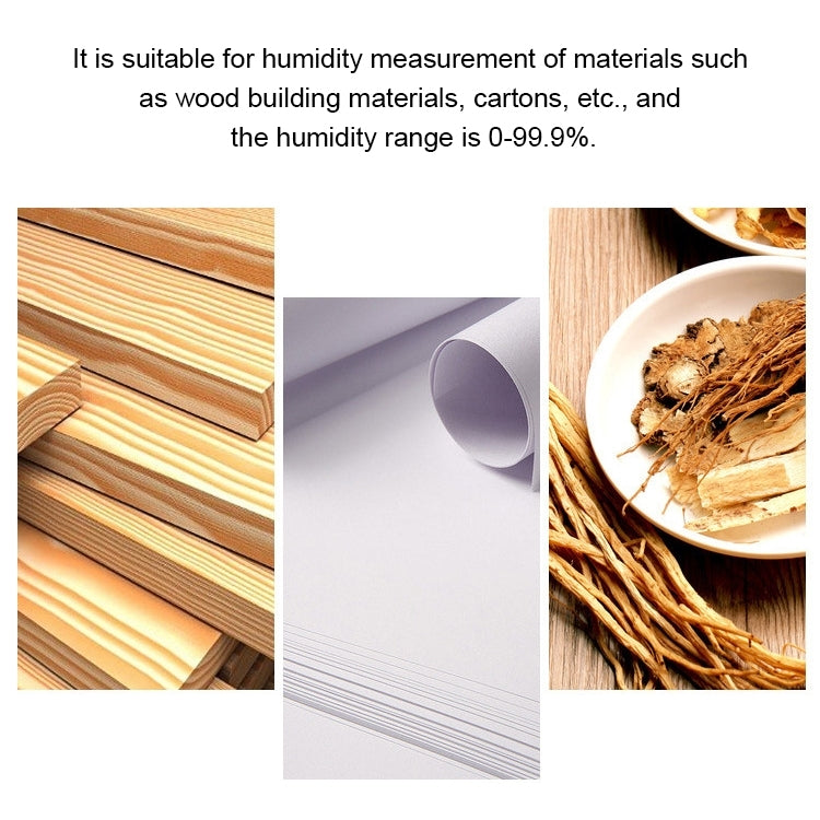 Rechargeable Wood Moisture Tester Moisture Measurement for Wood Flooring and Carton without Battery