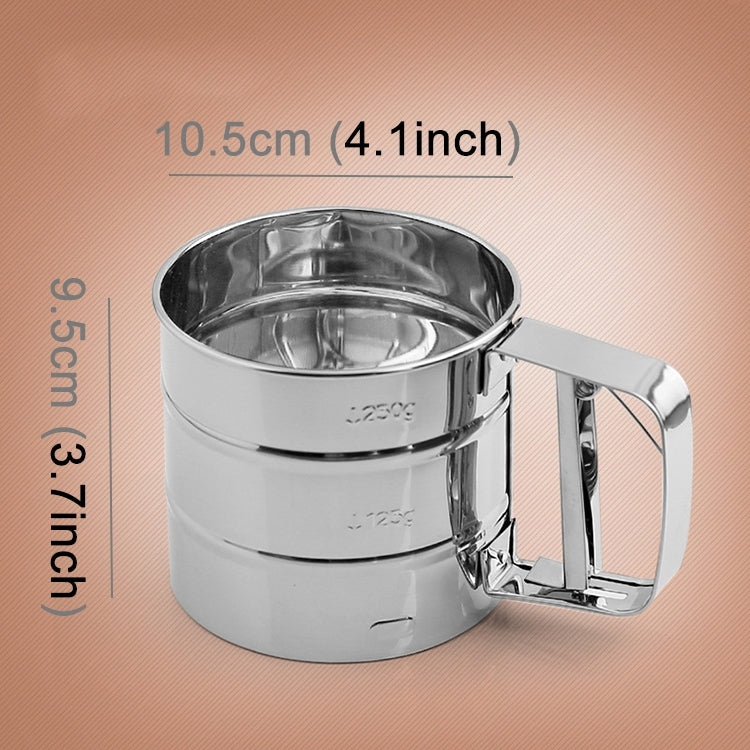 Manual Mesh Flour Sugar Powder Stainless Steel Hand Sifter Sieve Cup Baking Tool