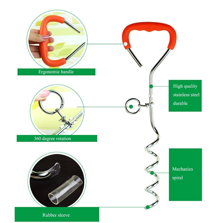 Dog Pile Fixation Spiral Nail with Handle For Medium Small Dog Long Training Outdoor, Size: 45cm*9mm
