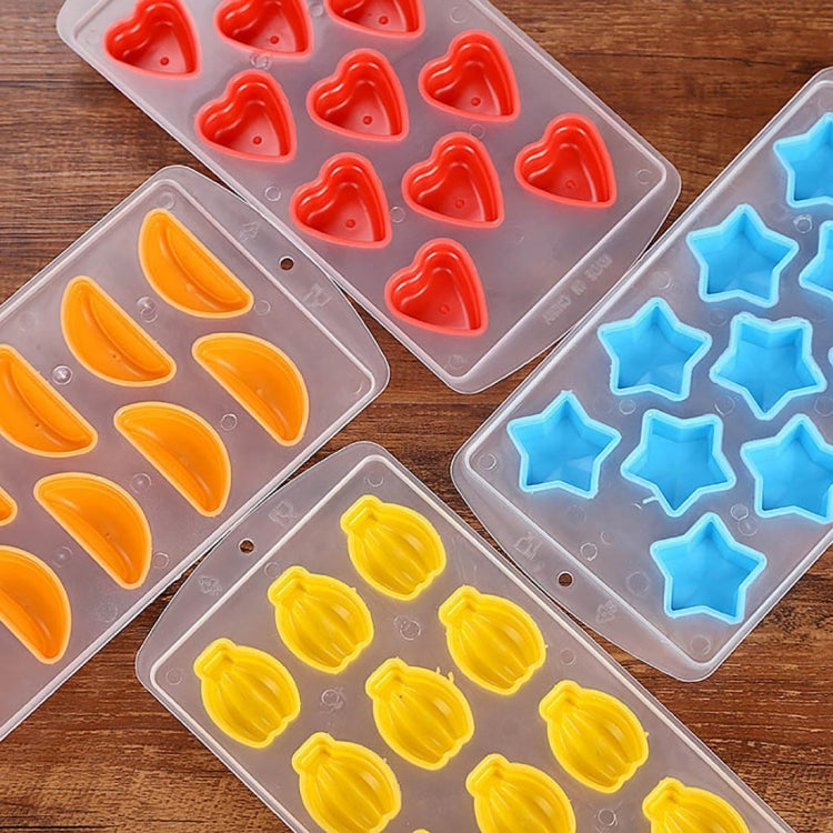Orange Shaped Silicon Ice Cube Tray / Ice Mold Random Color