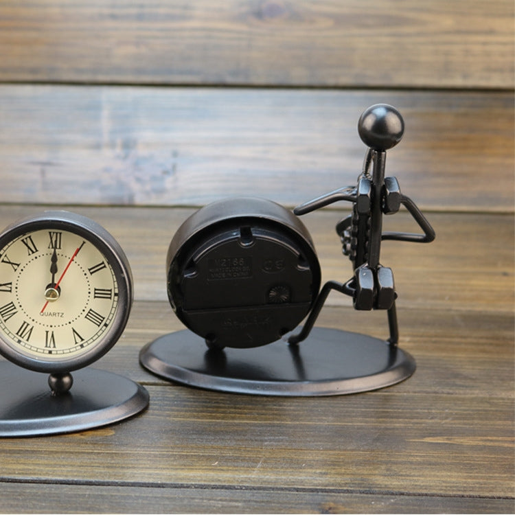 Creative Iron Stainless Steel Small Alarm Clock Retro Personalized Watches and Clocks Boutique Gifts