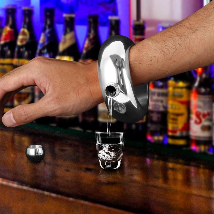 Fashion Creative 100ML Thickened Stainless Steel Bracelet Jug  3.5 Oz