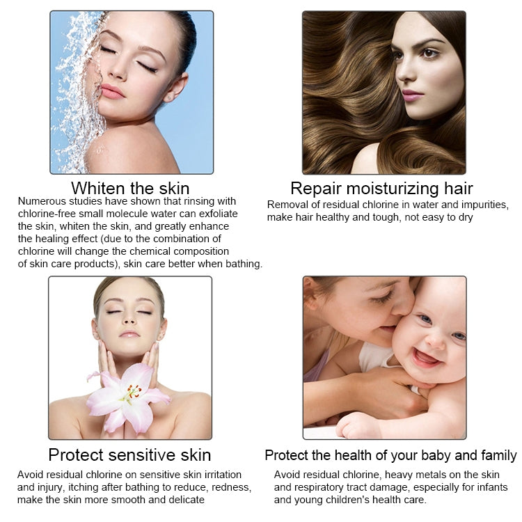 Bath Water Purifier Shower Faucet Chlorine Filter, Interface: 2.1cm / 2.7cm